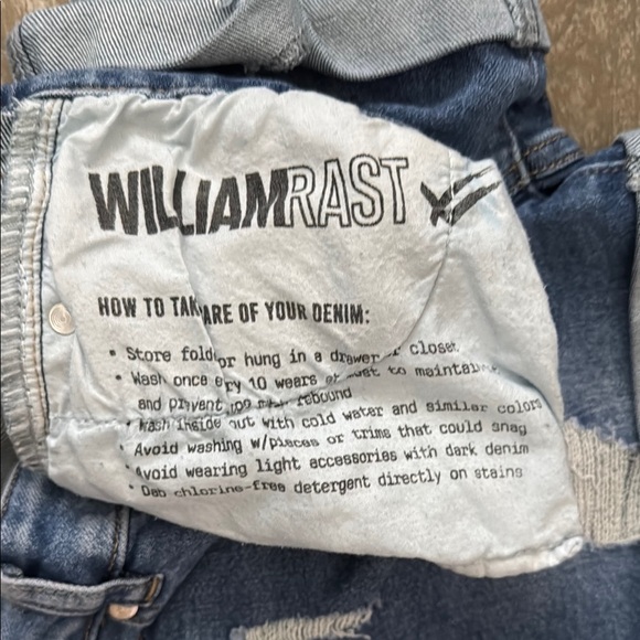 William Rast Blue Distressed Jean Shorts - Picture 9 of 9